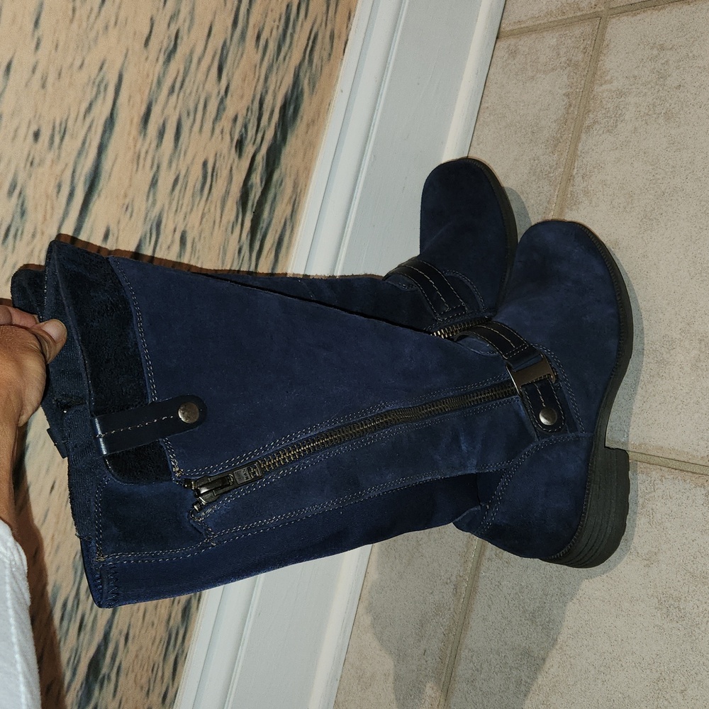 Earth Origins by Earth blue partial suede boots Suze 6M - Picture 4 of 17
